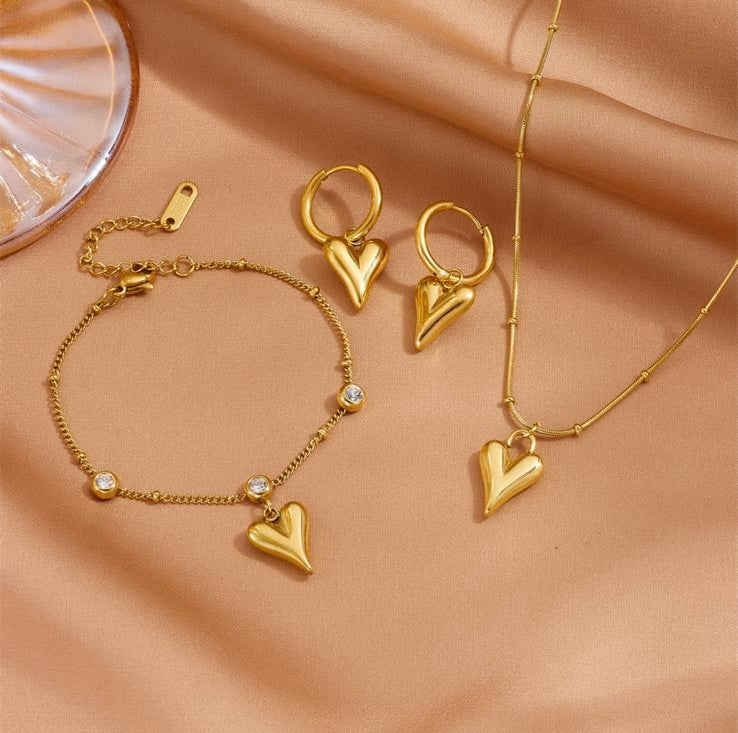 Classic Heart Jewerly Set