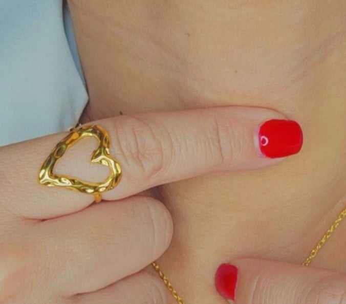 Simple Heart Adjustable Ring