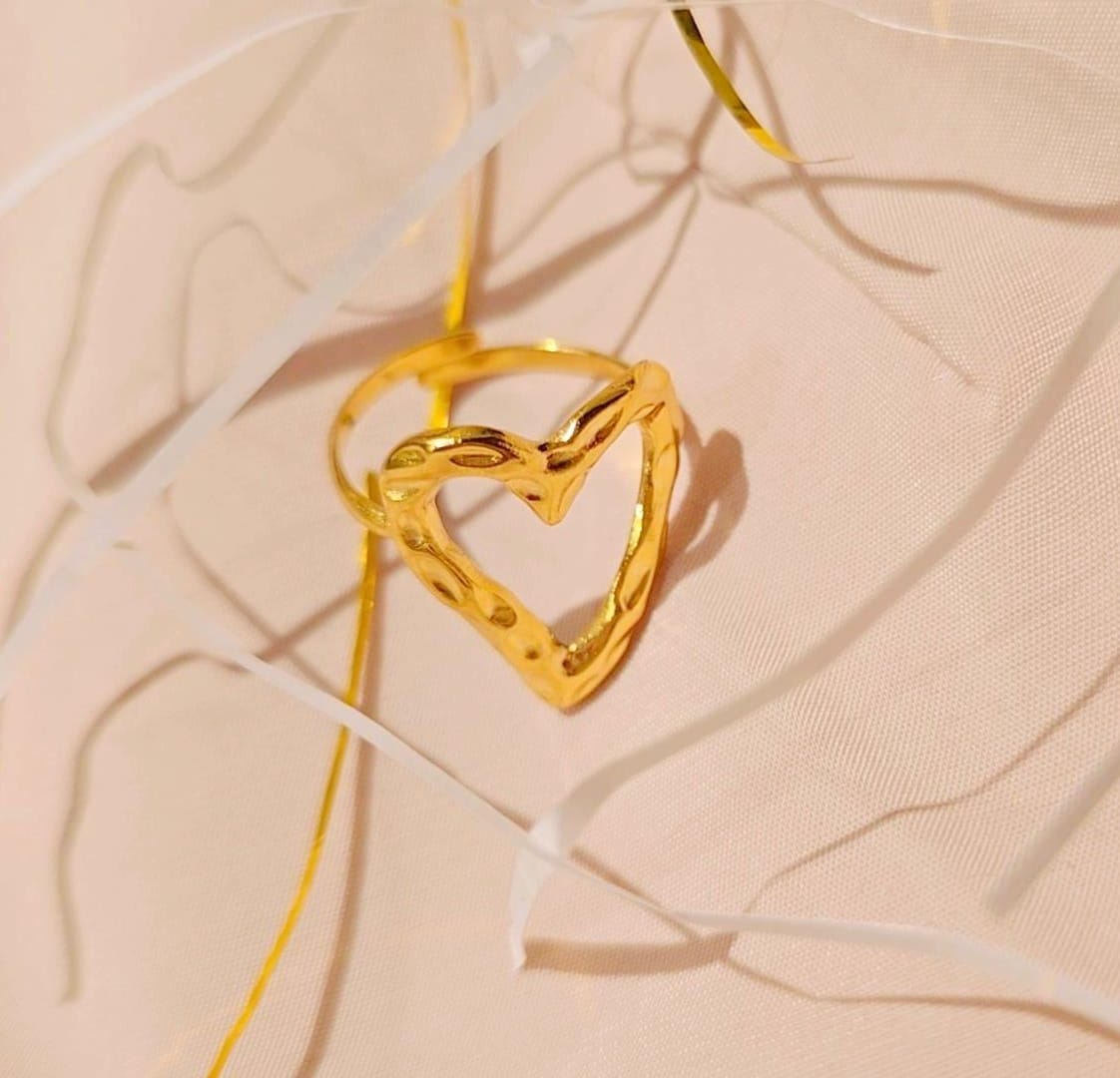 Simple Heart Adjustable Ring