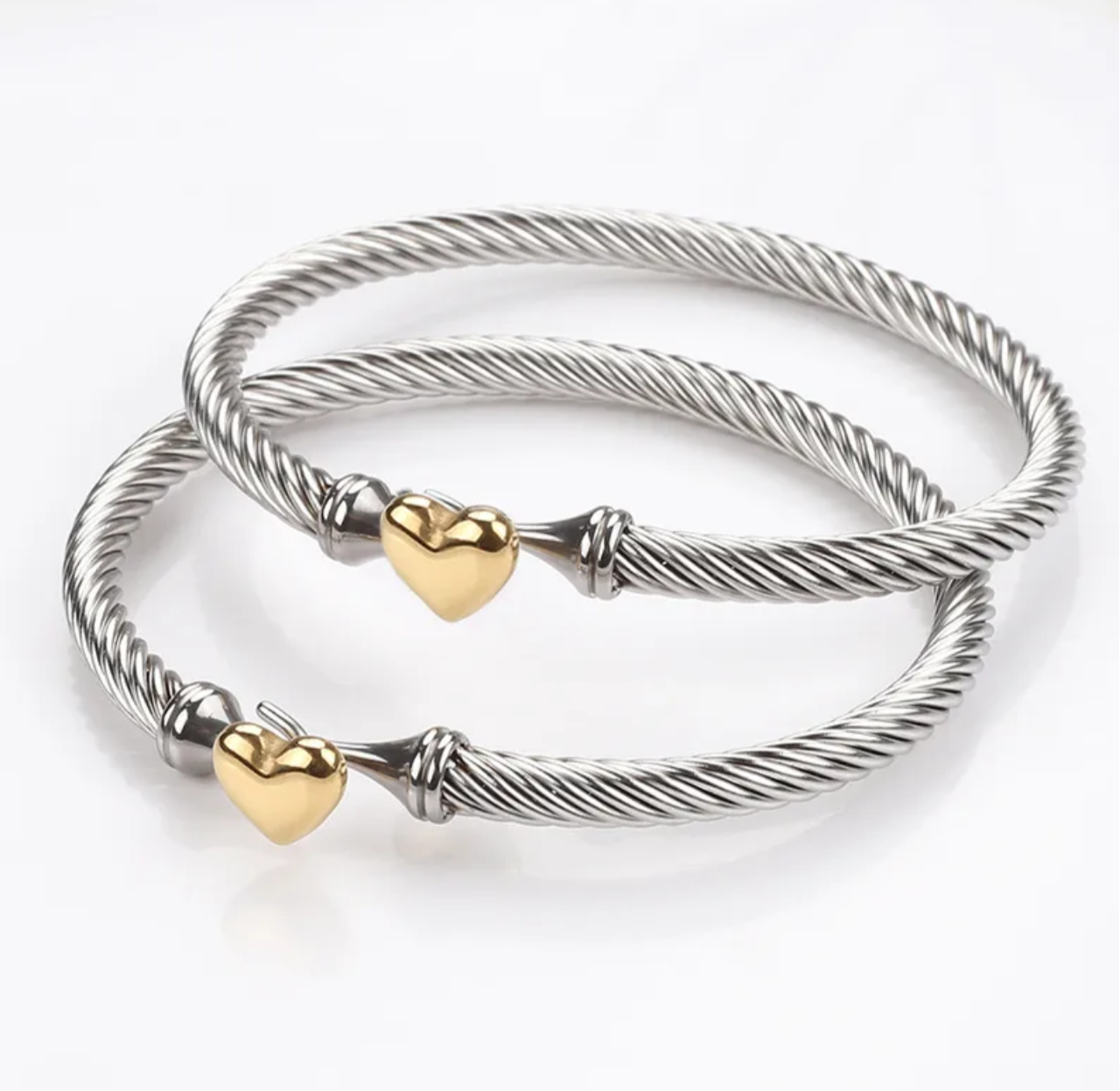 Madi Heart Bracelets Silver & Gold