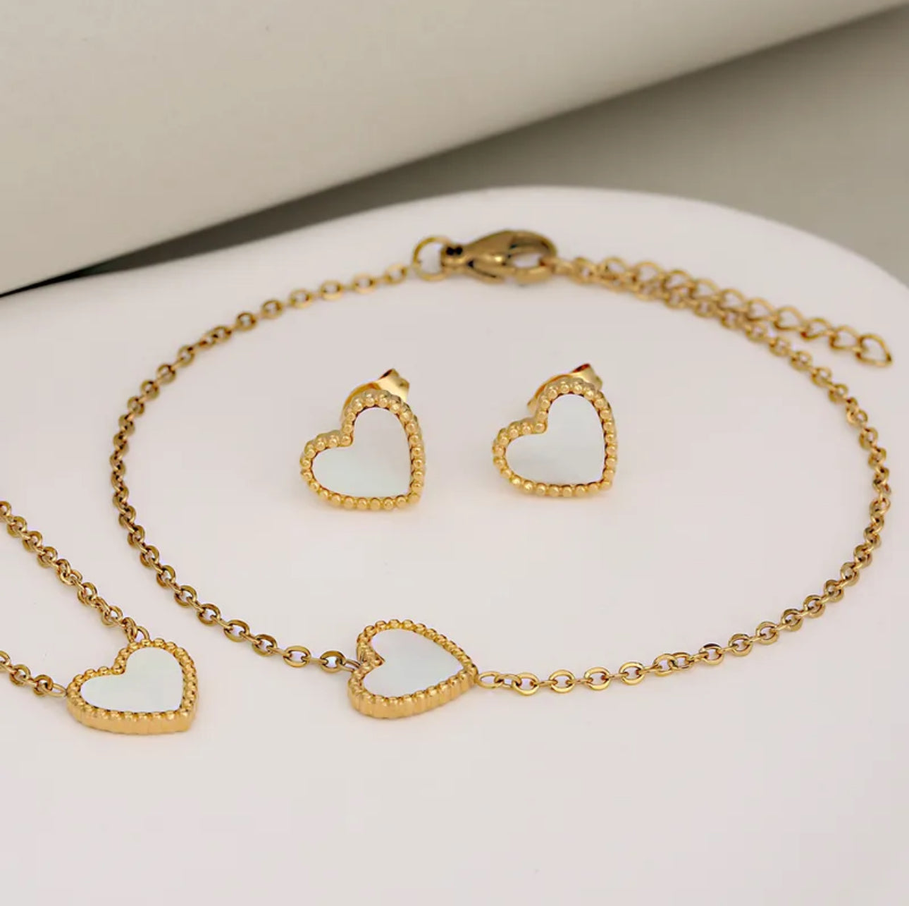 My Heart Gold & White Set